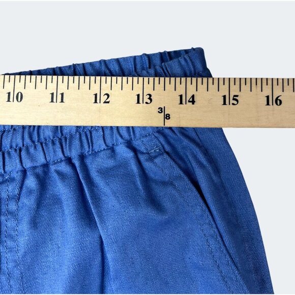 Banana Republic Poplin Relaxed Straight Ankle Pants Pull On Drawstring Blue M - Picture 6 of 15